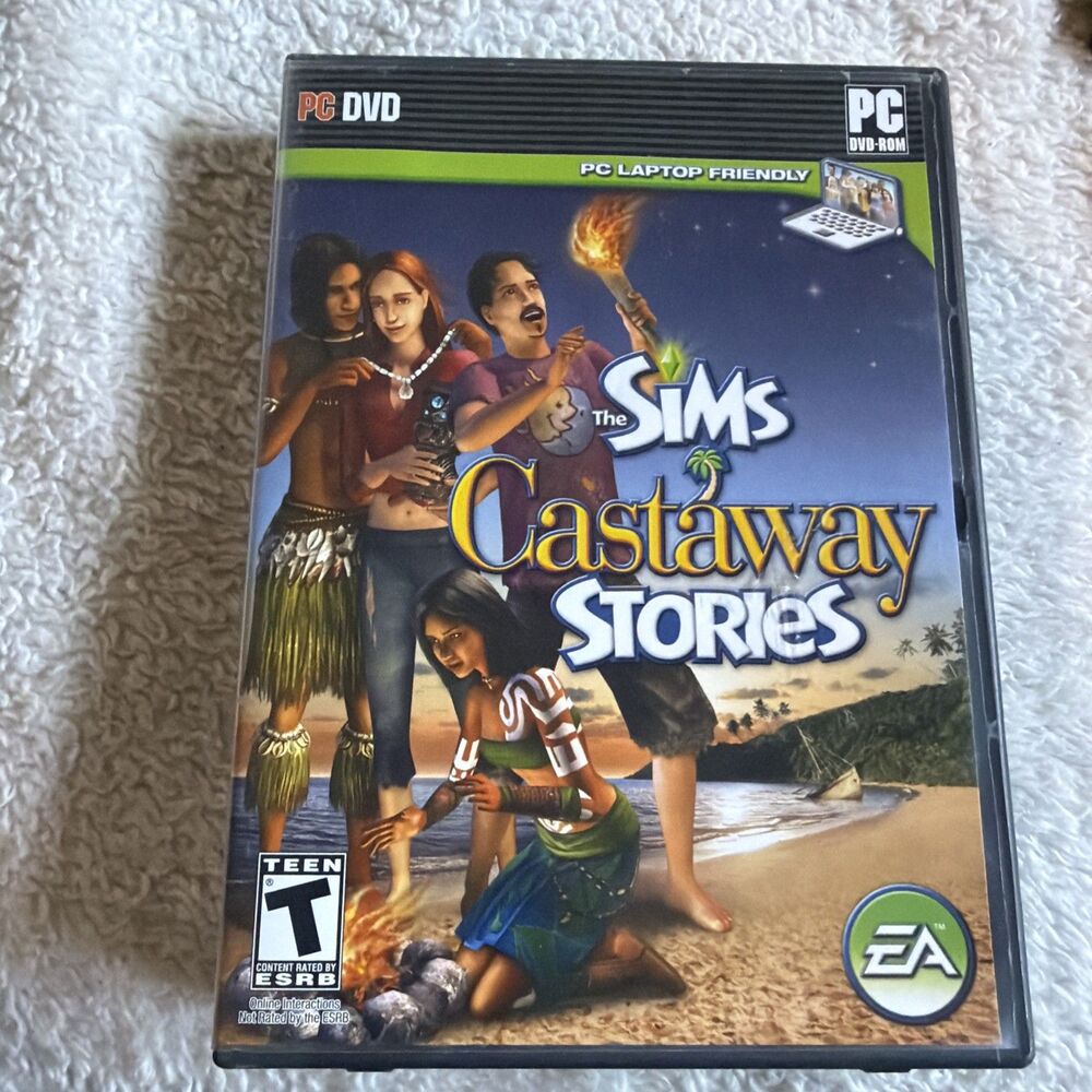 The Sims Castaway Stories (PC DVD-Rom, 2008) game cd rom